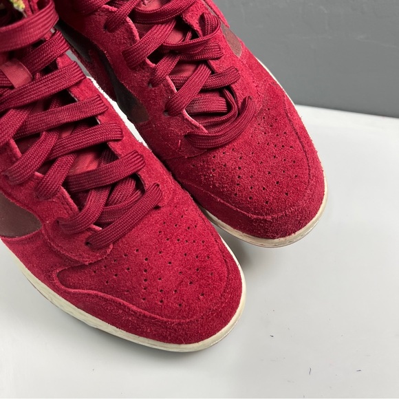Nike Dunk Sky Hi Noble Red Camo Hidden Wedge Sneakers Women’s Sz 7.5 543258-601 - Picture 3 of 9